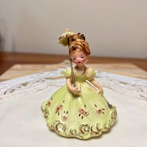 Josef Originals Vintage Cake Topper Series,Southern Belle with Umbrella Figurine